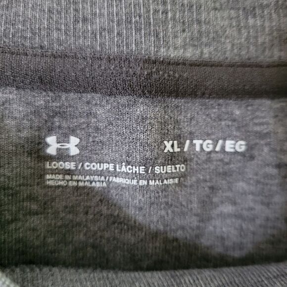 Under Armour Women's Gray Crewneck Sweatshirt Cropped Criss-Cross Back Detail - Picture 2 of 14